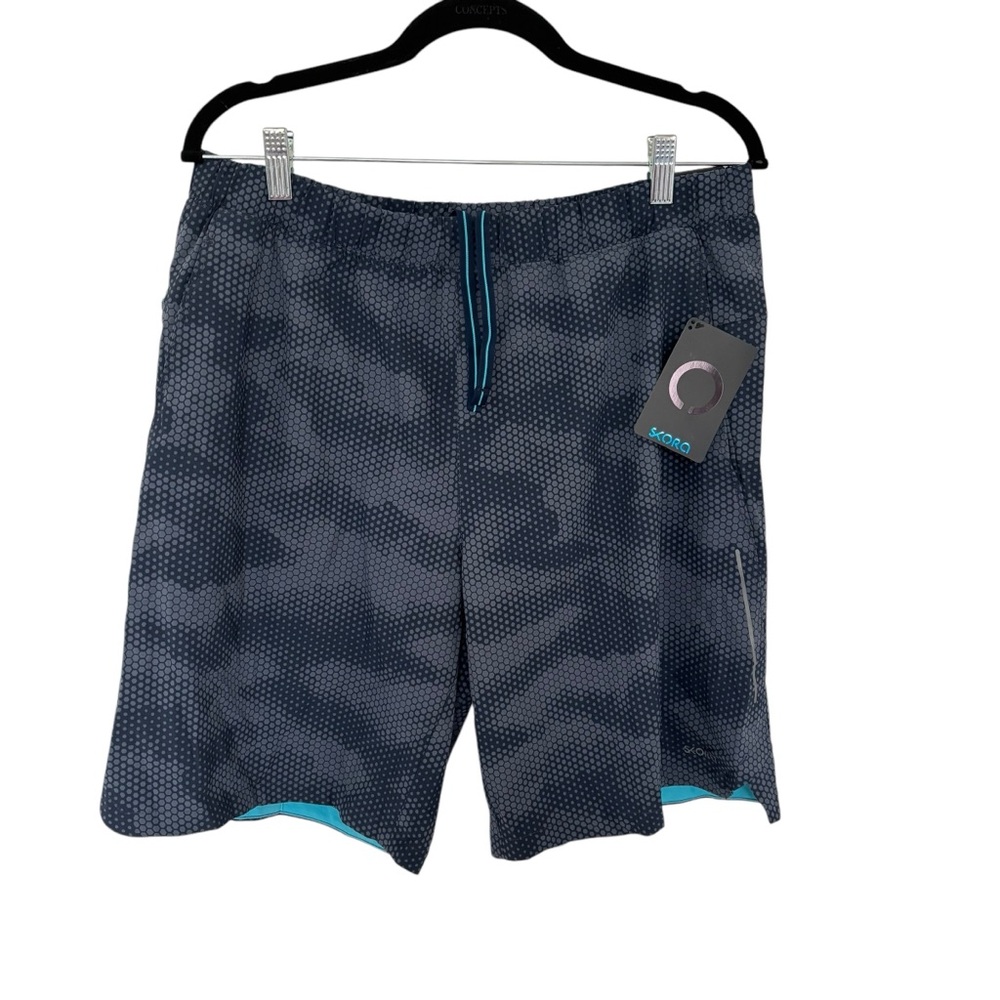 Skora Quick-Dry Mens‎ Running Shorts Blue 9" Inseam